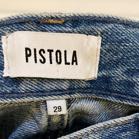 Pistola Light Blue Straight Leg Jeans with Heart Details - Picture 5 of 6
